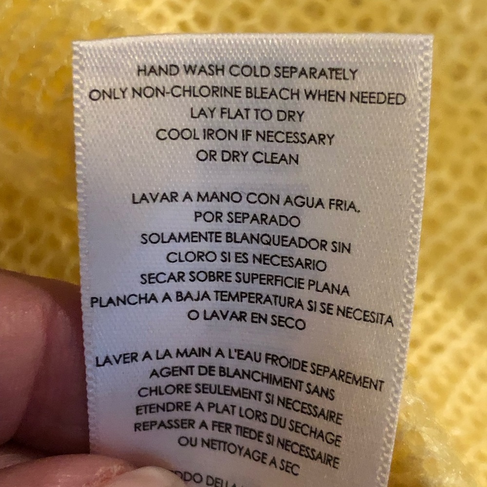 NWOT Michael Kors Yellow Lightweight Waterfall Cardigan • XS - Picture 9 of 9